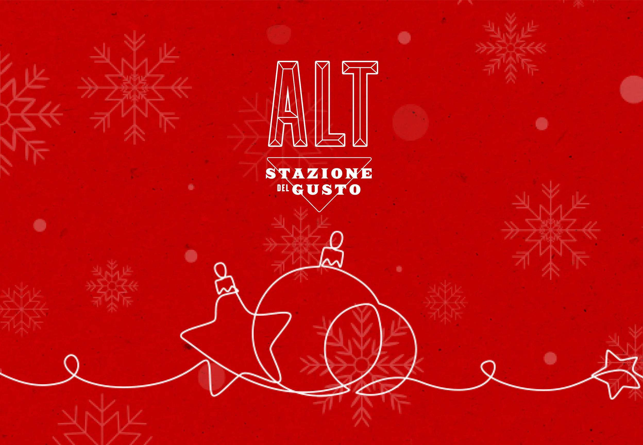 Logo ALT Stazione del Gusto con grafica natalizia