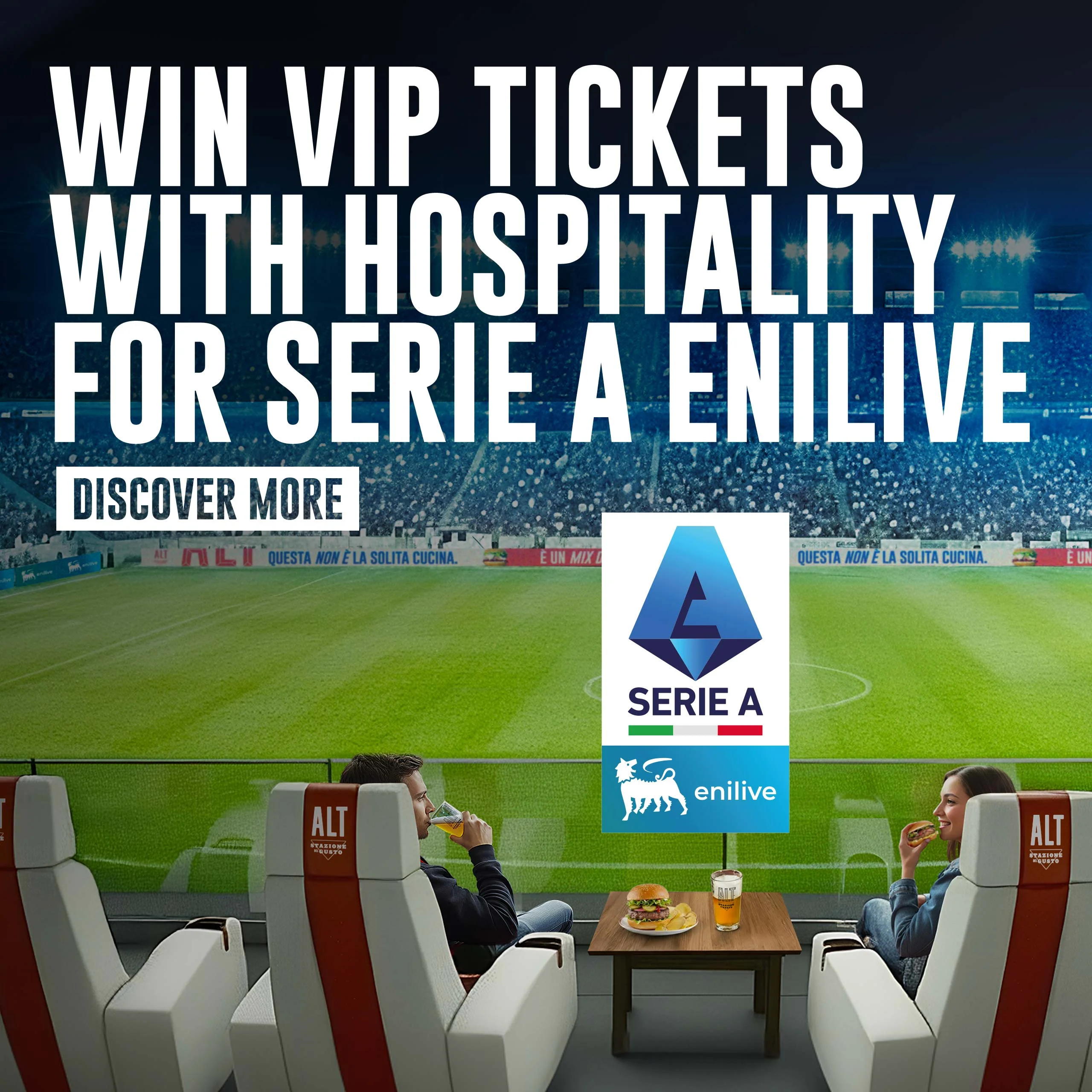 WIN VIP TICKETS WITH HOSPITALITY FOR SERIE A ENILIVE Discover more
