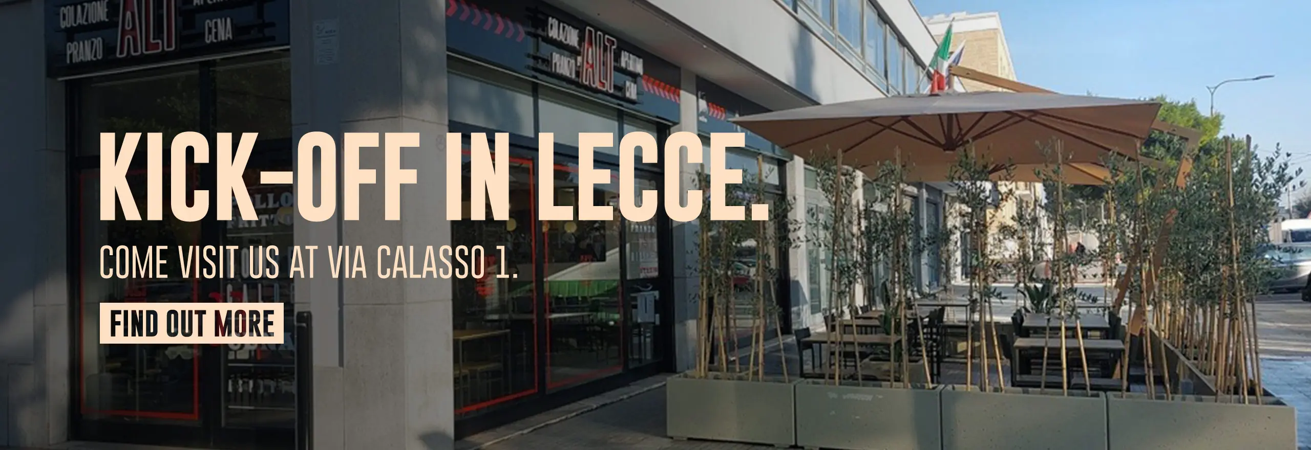 Kick-Off in Lecce. - Come visit us at Via Calasso 1. - Find out more