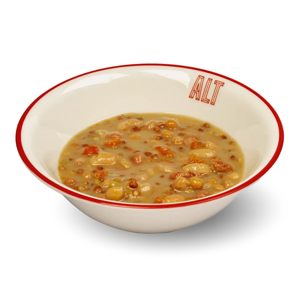 Minestra di legumi e cereali