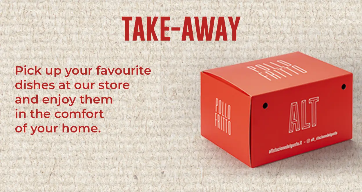 Take-away - Pick up your favourite dishes at our store and enjoy them in the comfort of your home.