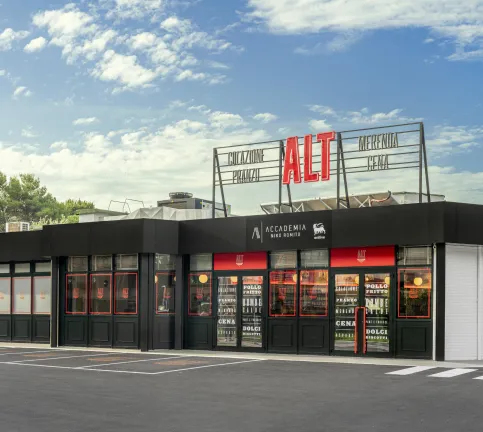 Exterior view of the ALT Stazione del Gusto store