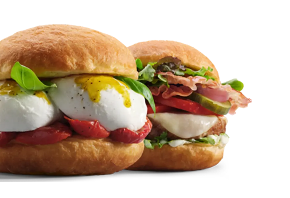 Bomba bufala e Bomba pancetta- Bomba buffalo mozzarella and Bomba Bacon