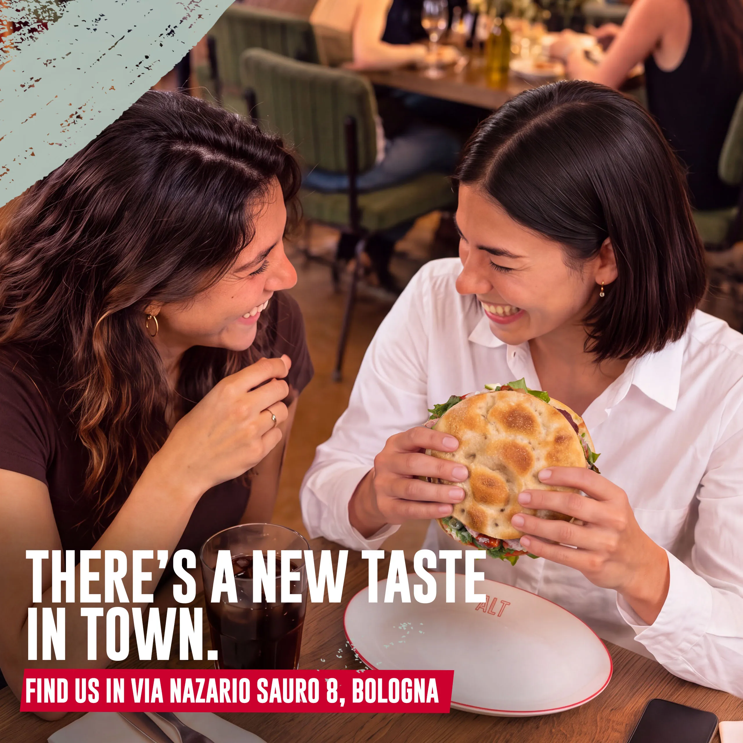 There's a new taste in town. - Find us in Via Nazario Sauro 8, Bologna